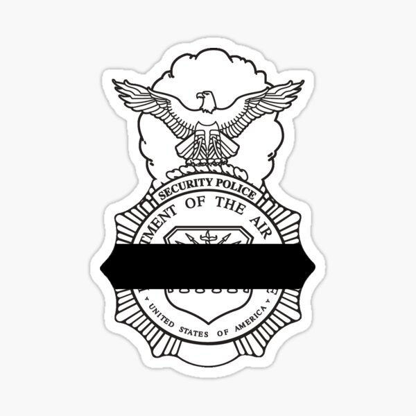  Air Force Security Police Logo Shaped Sticker (US