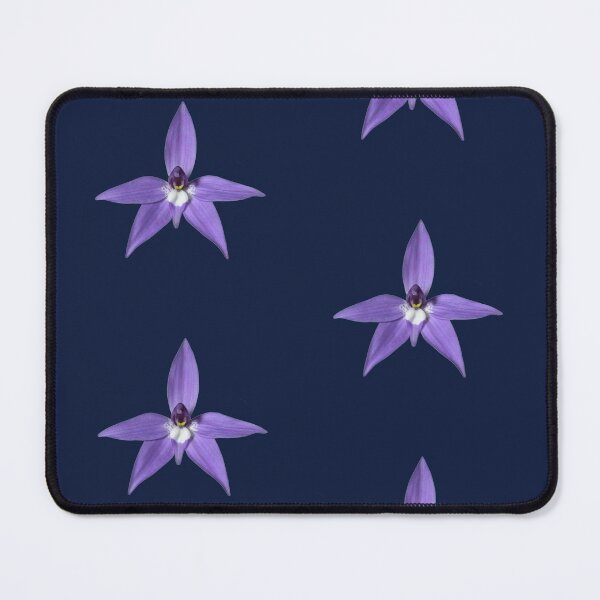Orchid flower on blue 2 Mouse Pad