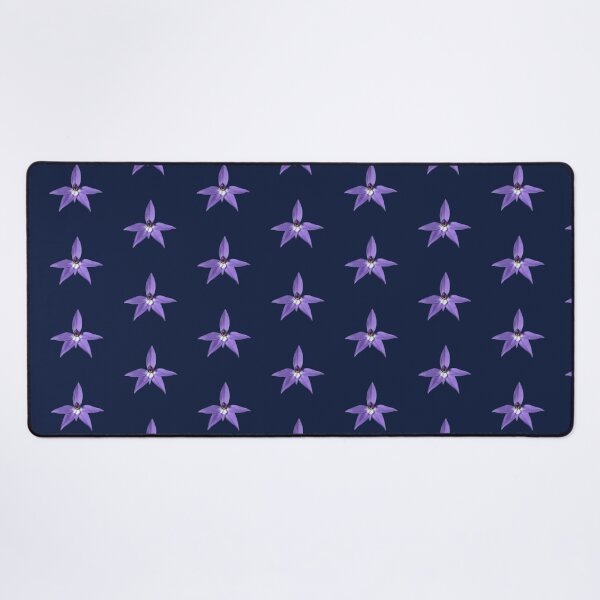 Orchid flower on blue 2 Desk Mat