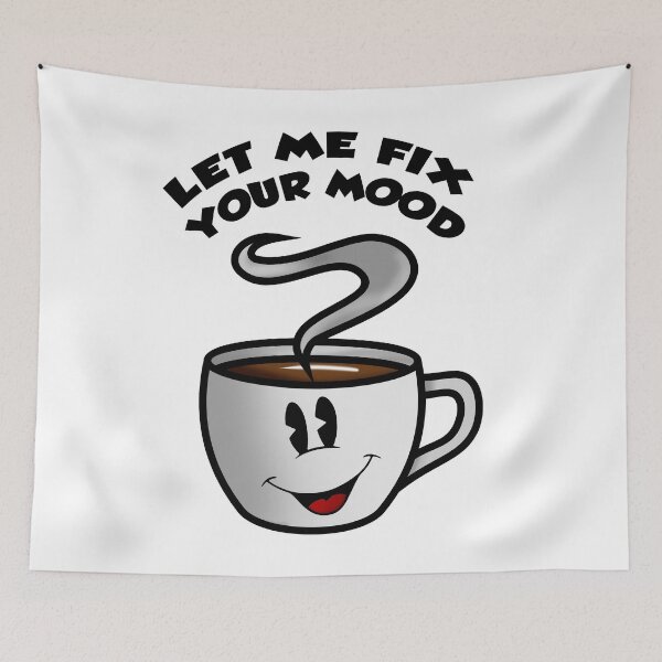 Item preview, Let Me Fix Your Mood - Kawaii Cute Coffee Cup  designed and sold by Genjitsu-Art.