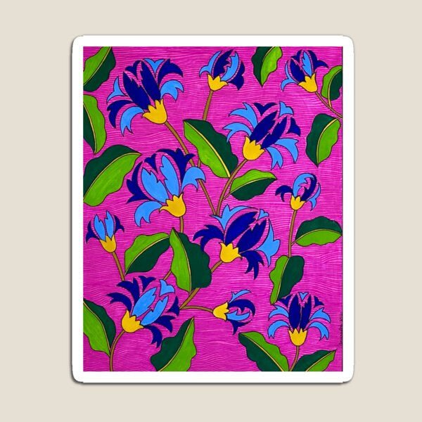 Item preview, Pink and Blue Chintz Pattern designed and sold by with-anugraha.