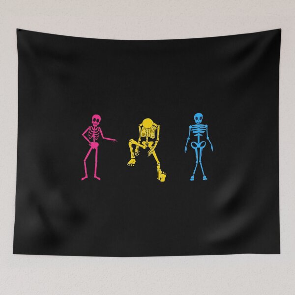 Item preview, Skeletons Halloween. Pansexual Pride designed and sold by Subtle Pride Shop.