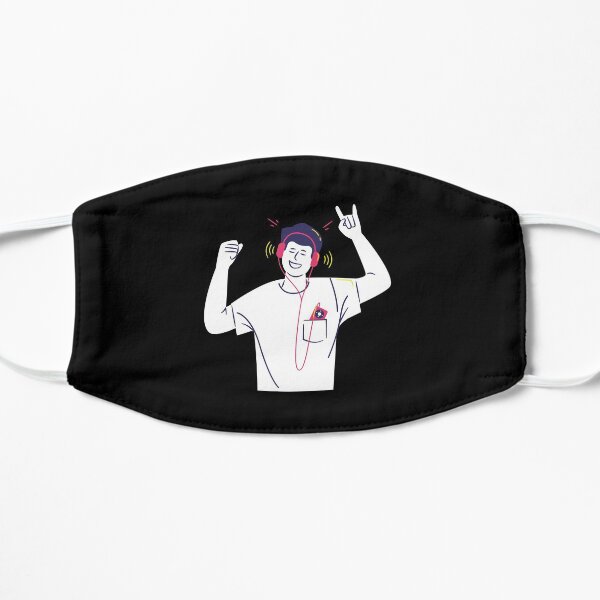 Headphones On Flat Mask