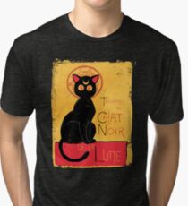 Chat Noir de la Lune - v.2.0 Tri-blend T-Shirt