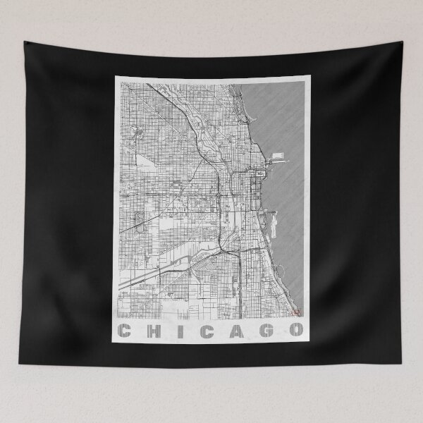 Item preview, Chicago Map Line designed and sold by HubertRoguski.