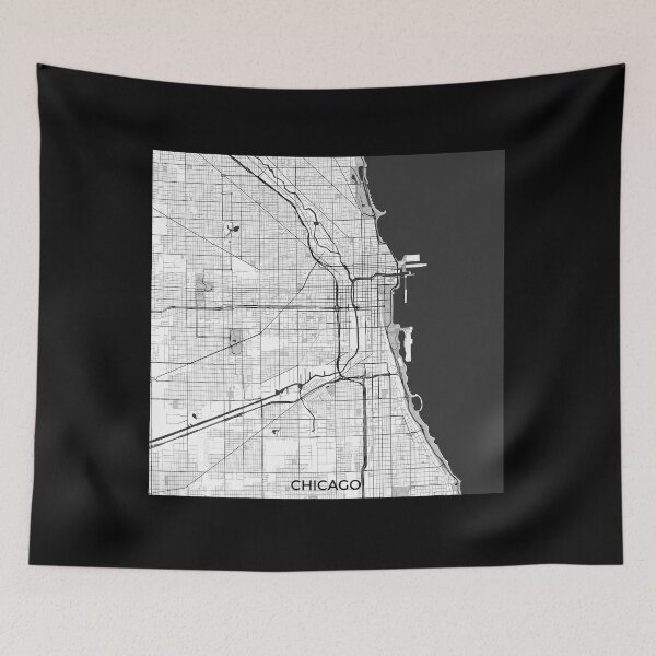 Item preview, Chicago Map Gray designed and sold by HubertRoguski.