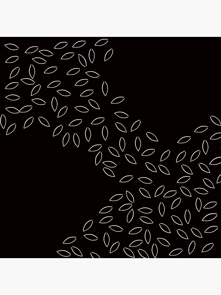 "White petal leaf pattern made as a two headed arrow" Poster by