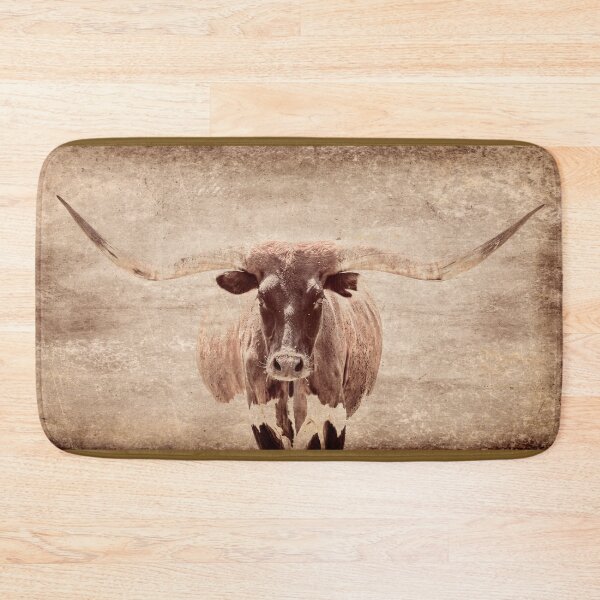 Item preview, Big Western Longhorn with Old Fashion Photography texture  16 x 9  designed and sold by Alchymie.
