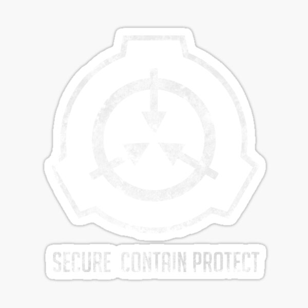 Stencil Logo Scp Foundation Secure Contain Protect Sticker By Teeward Redbubble