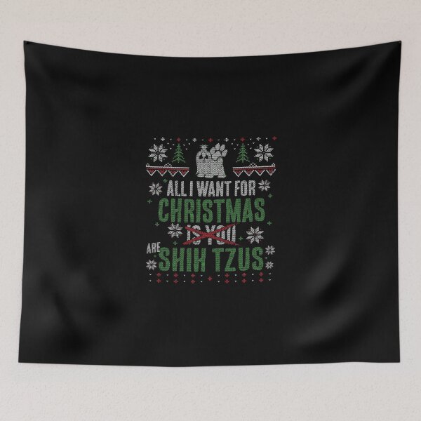 Item preview, X-Mas - All I Want for Christmas are Shih Tzus Sweatshirt designed and sold by politevann.