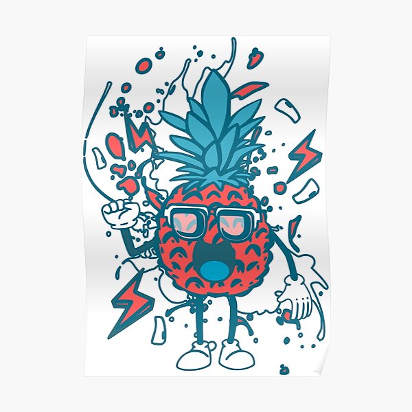 "Pineapple Man" Poster by RedMinute Redbubble