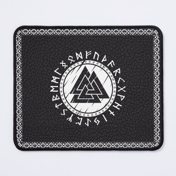 Item preview, Scandinavian viking shield Norse Runes Valknut Vikings Art designed and sold by Dog-T-Shirts.