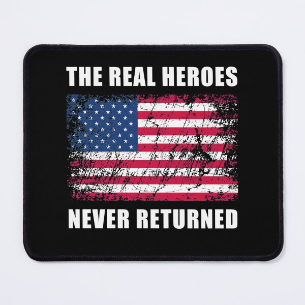 Item preview, The Real Heroes Never Returned Distressed Flag designed and sold by Valerie Witting.