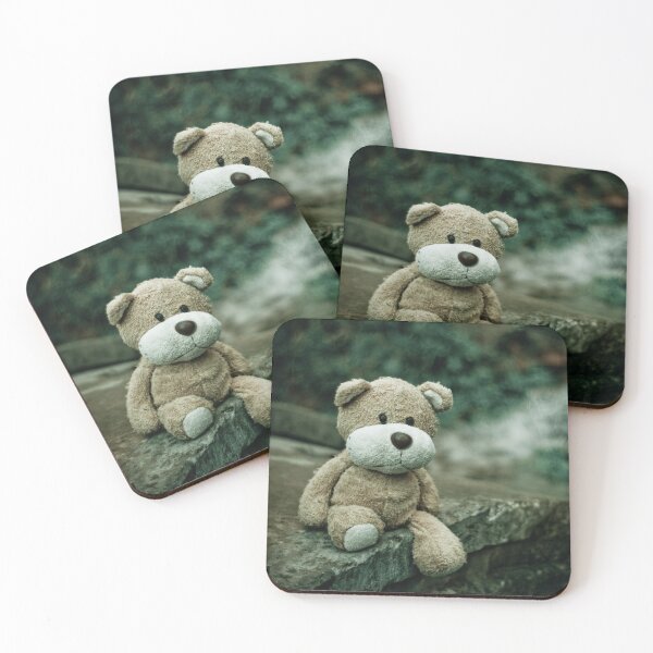 Item preview, Brown Teddy Bear sitting on a Log designed and sold by debjaynedesign.