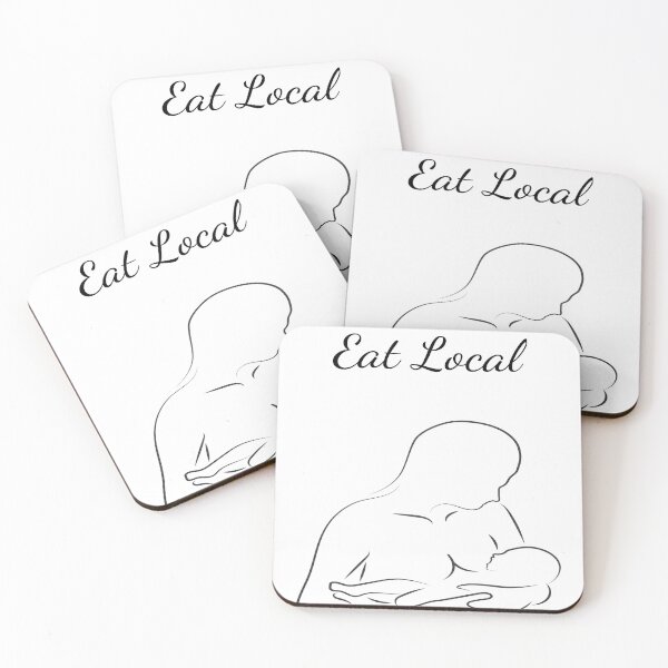 Item preview, Eat Local Breast Feeding Mother and Child designed and sold by classicmusings.
