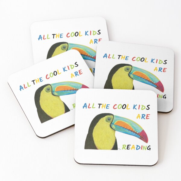 Item preview, All the cool kids are reading - cool kids quote sticker designed and sold by NathBros.
