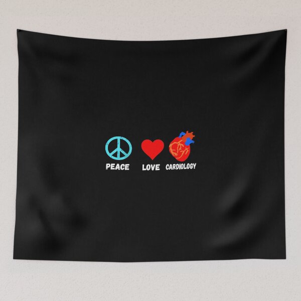 Item preview, Cardiology Peace Love Cardiologist Cardiac Cath Lab Nurse designed and sold by iesingc.