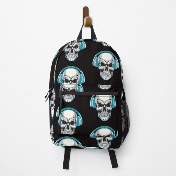 Item preview, Skull With Headphones Listening To Rock designed and sold by Ruby Jackson.