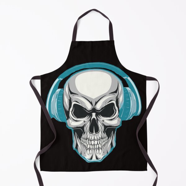 Item preview, Skull With Headphones Listening To Rock designed and sold by Ruby Jackson.