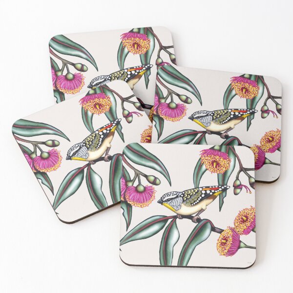 Item preview, Pardalote in Gum Flowers #2 by Australian artist Laural Retz designed and sold by Laural Retz.