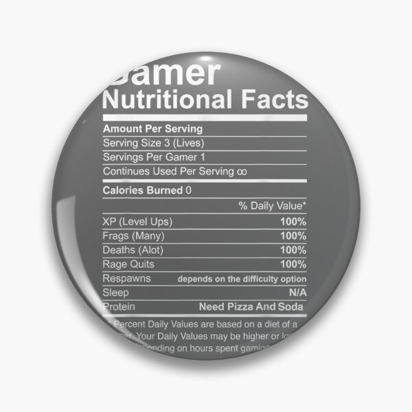 Item preview, Gamer Nutritional Facts Cool Gamer Video Game Funny designed and sold by Eliss3Lilly.