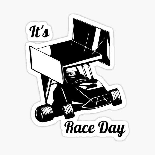"It's race day" Sticker for Sale by 18TenDesigns Redbubble