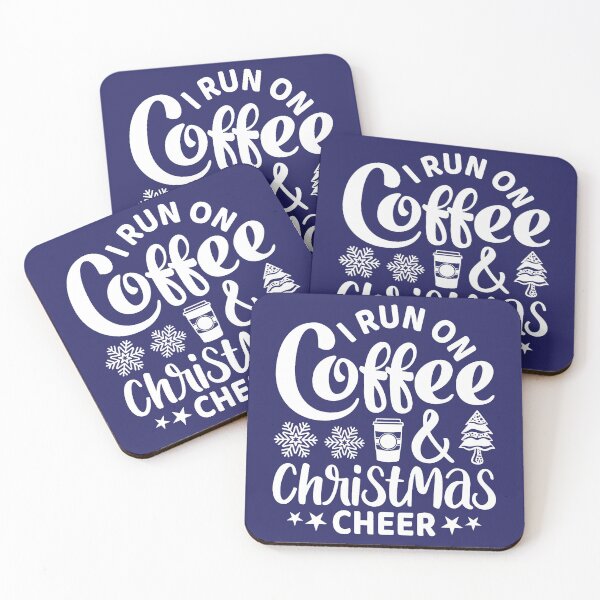 Item preview, I Run on Coffee and Christmas Cheer, Christmas design, Christmas, Coffee design, Coffee designed and sold by graphic-genie.