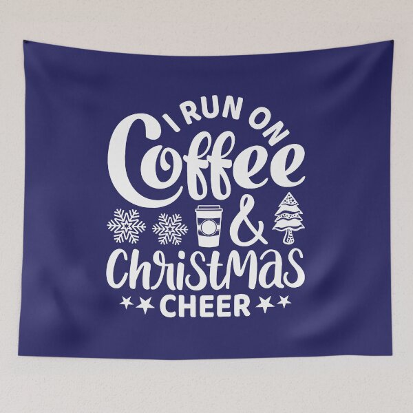 Item preview, I Run on Coffee and Christmas Cheer, Christmas design, Christmas, Coffee design, Coffee designed and sold by graphic-genie.