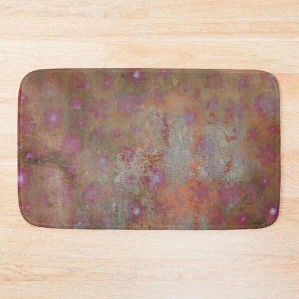 Item preview, Violet Flowers on Rose Gold Background designed and sold by ColorsandShapes.