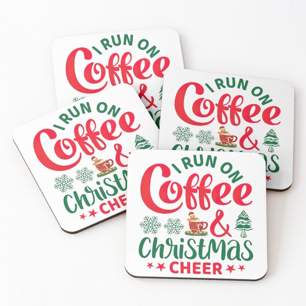 Item preview, I Run on Coffee and Christmas Cheer, Christmas design, Christmas, Coffee design, Coffee designed and sold by graphic-genie.