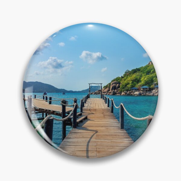 Item preview, Wooden bridge at koh nangyuan island in surat thani, thailand designed and sold by MiSou Shop.