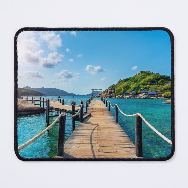 Item preview, Wooden bridge at koh nangyuan island in surat thani, thailand designed and sold by MiSou Shop.