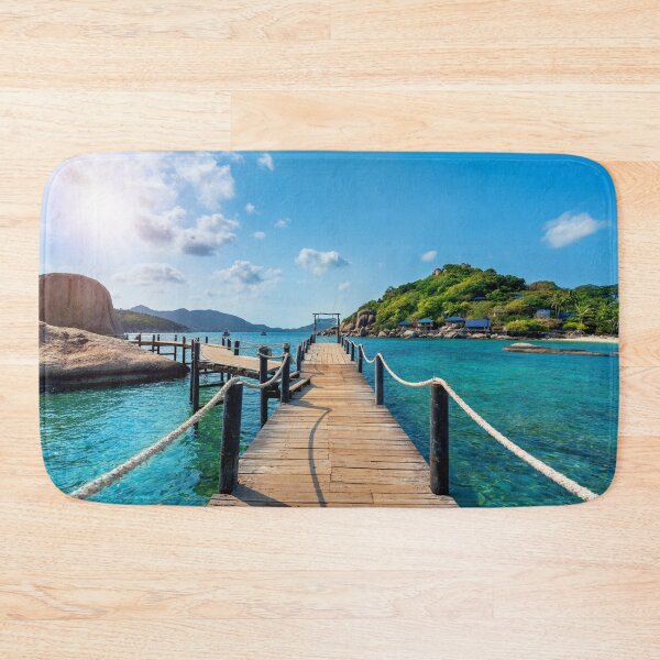 Item preview, Wooden bridge at koh nangyuan island in surat thani, thailand designed and sold by MiSou Shop.