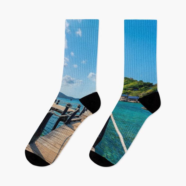 Item preview, Wooden bridge at koh nangyuan island in surat thani, thailand designed and sold by MiSou Shop.