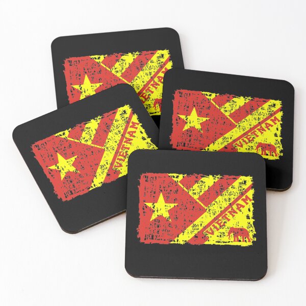 Item preview, Regalo de diseño de banderas vintage de Vietnam Hanoi Saigon designed and sold by Valerie Witting.