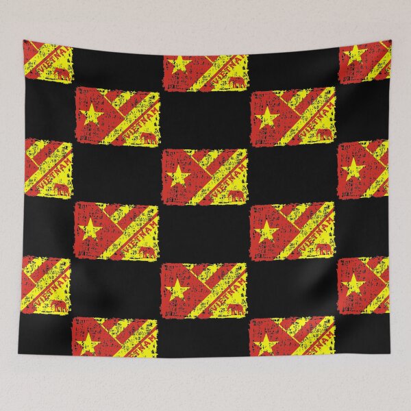 Item preview, Vietnam vintage flags design  gift Hanoi Saigon designed and sold by Valerie Witting.
