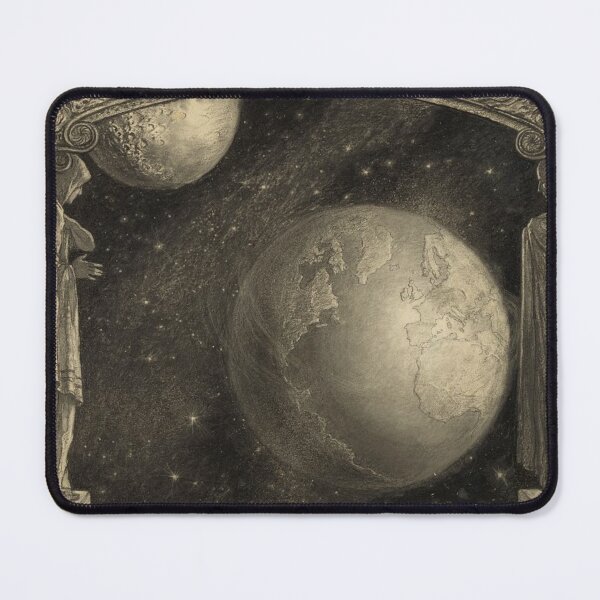 Item preview, Earth and moon drawing designed and sold by dtmtattoo.