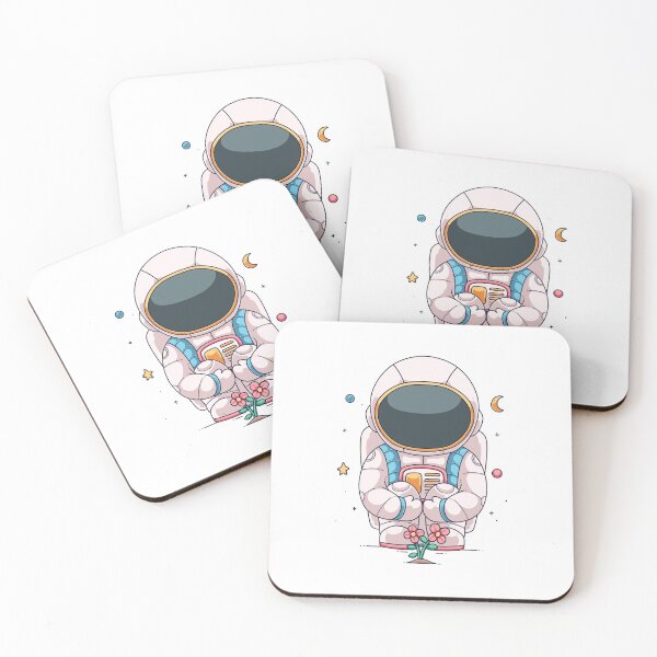 Item preview, cute happy astronaut character design designed and sold by sandewo.
