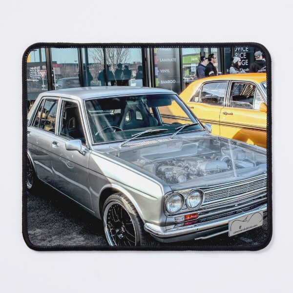 Item preview, Misted bonnet  Silver Datsun 1600 sedan 02 designed and sold by Cars around Adelaide.