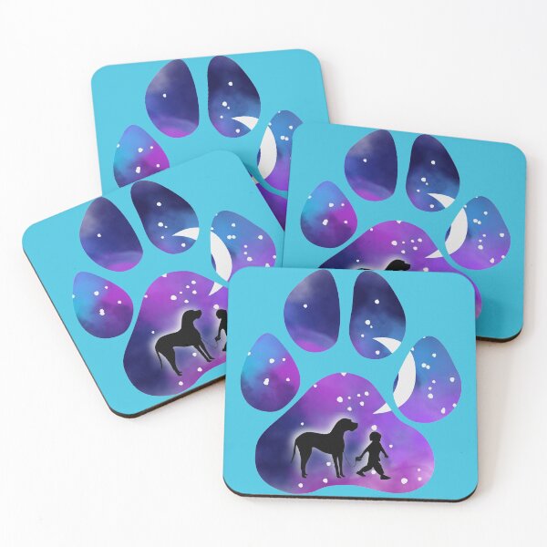 Item preview, Galaxy Walkies Pawprint Child Walking Dog designed and sold by cashewdays.