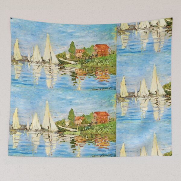 Item preview,  Claude Monet's Regattas at Argenteuil (1872) famous painting.  designed and sold by CristalleLisa.