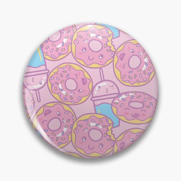 Item preview, Cute Kawaii donut and latte designed and sold by TheArtDesk.