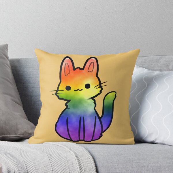 Item preview,  Watercolour Cat Subtle Abstract Rainbow LGBT+ Pride Flag designed and sold by cashewdays.
