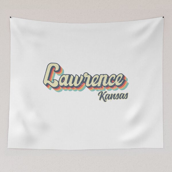 Item preview, Lawrence City Kansas Retro Vintage 70s rainbow designed and sold by Teelogic.