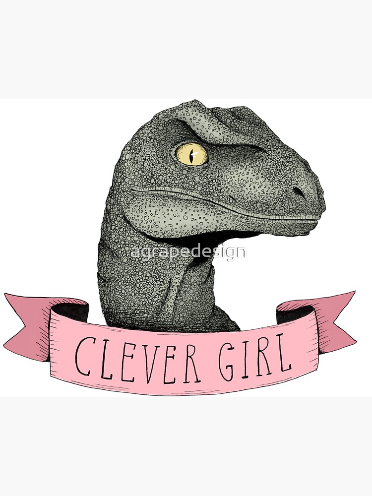Thumbnail 3 of 3, Magnet, Clever Girl raptor dinosaur designed and sold by agrapedesign.