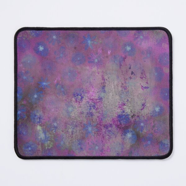 Item preview, Blue Flowers on Violet Background designed and sold by ColorsandShapes.