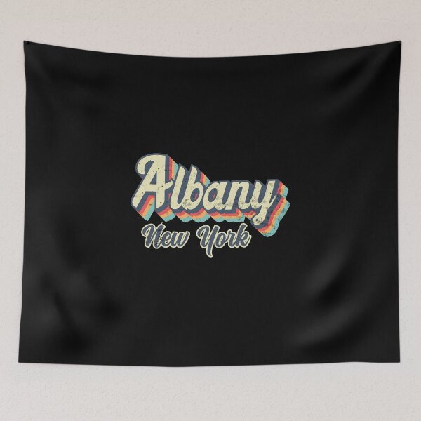 Item preview, Albany City New York Retro Vintage 70s rainbow designed and sold by Teelogic.