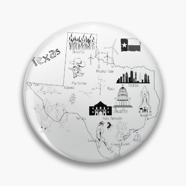 Item preview, Texas tourist map with landmarks and famous symbols,USA , United states designed and sold by mashmosh.