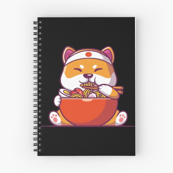 Item preview, CUTE SHIBA EAT RAMEN  designed and sold by justbejoker.