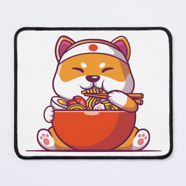 Item preview, CUTE SHIBA EAT RAMEN designed and sold by justbejoker.